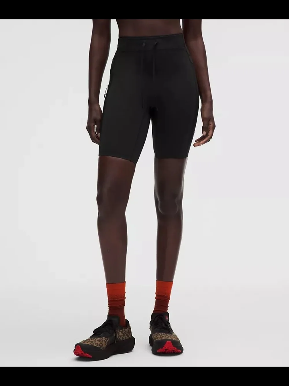 lululemon athletica Black High-Rise Bike Shorts with Zip Pocket